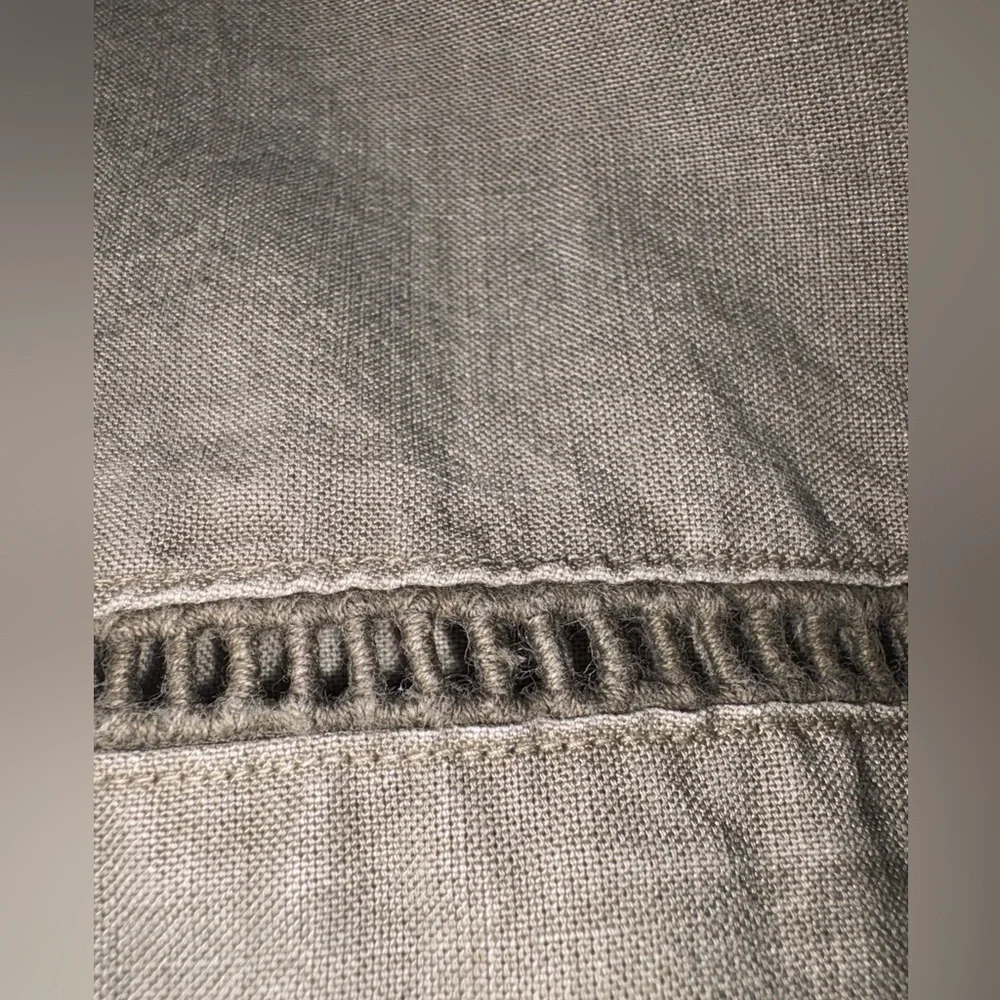 Anthro Cloth & Stone Tencel Wrap Romper Taupe XS Tie Waist - Picture 5 of 11